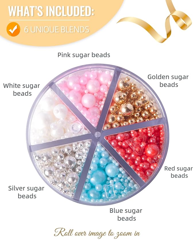 Easter Sprinkles for Baking Edible Sugar Confetti, Nonpareils & Sugar Pearls - Easter Cake Decorations, Cookies, Cupcakes, Dessert Toppings (Spring Pastel Colors)