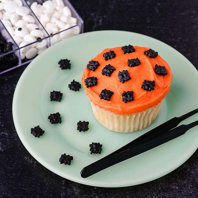 Sweets Indeed Halloween Candy Sprinkles Tacklebox – 2.53 oz Assorted Dextrose Shapes with Eyeballs, Pumpkins, Spiders, Skulls & Ghosts – Edible Decorations for Cookies, Cupcakes & Cakes