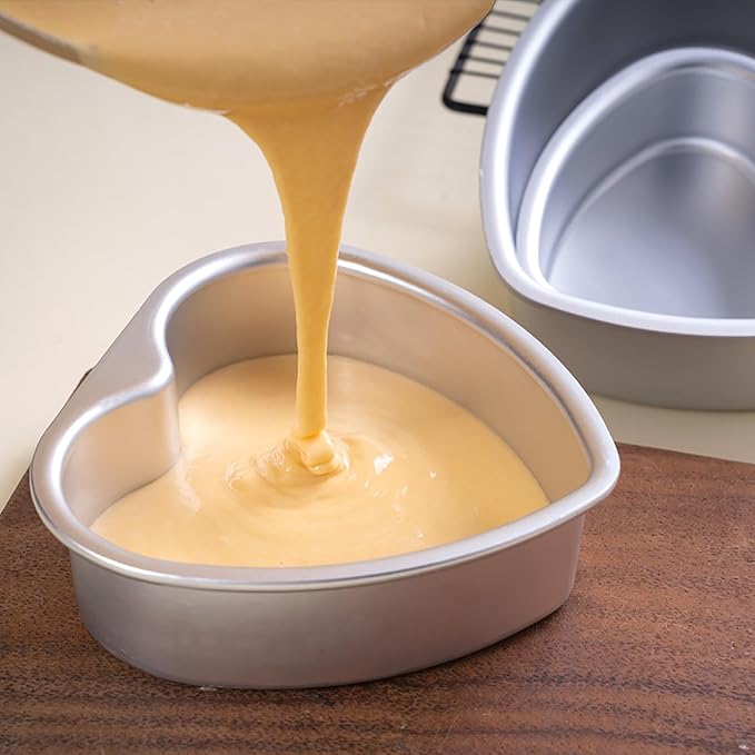 6 Inches Aluminum Heart Shaped Cake Pans Tins