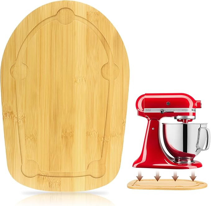 Mixer Slider Compatible with 4.5-5 QT Kitchen Aid Stand Mixers, Kitchen Countertop Storage Mover Sliding Caddy Mixer Slider Mat for Kitchen Aid Stand Mixer Accessories Attachment with Footwell