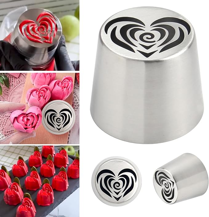 Extra Large Russian Piping Tips for Marshmallows Stainless Steel Flower Frosting Nozzles many styles Cake Decorating Baking tool for Buttercream, Cupcakes Cookies(SL86)