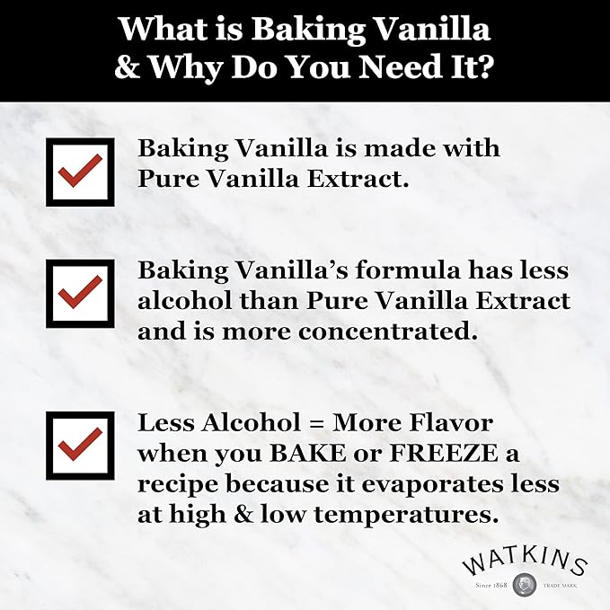 Watkins All Natural Original Gourmet Baking Vanilla, 32 fl. oz. Economy Sized Bottle, 1 Count (21901)
