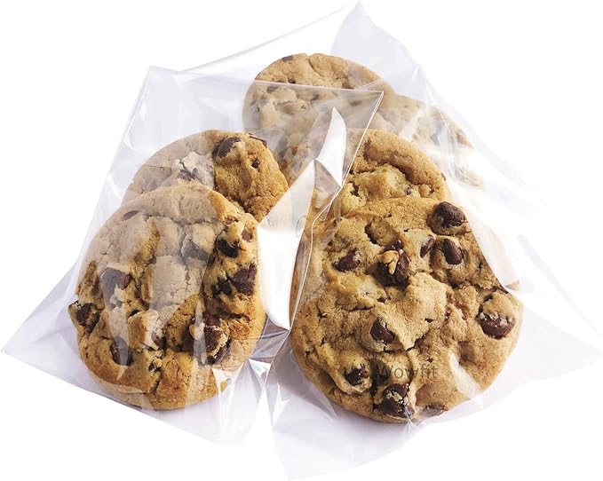 Wowfit 200 Count 4x6 Inch Clear Cellophane Plastic Bags, Resealable Self-Sealing Cello Bags Good for Individual Cookies, Decorative Wrappers, Party Favors, Candy and More