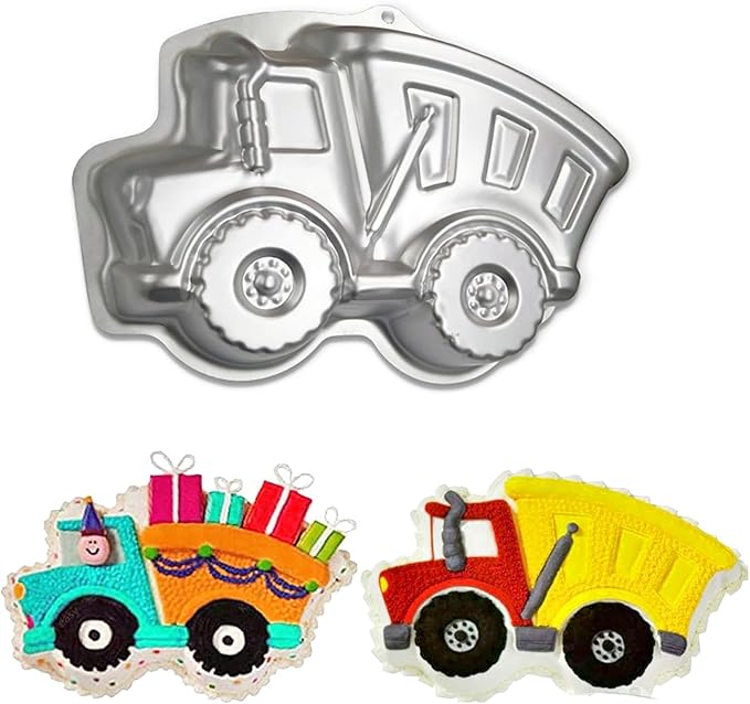 Truck Cake Pan, Car Shaped Birthday Cake Pan, 3D Aluminum Cake Decorating Molds Nonstick Baking Tools