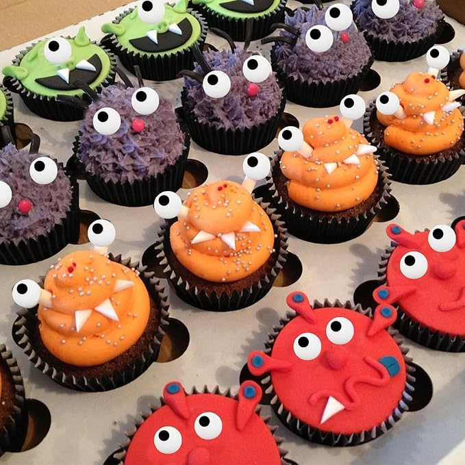 Sarah's Candy Factory Mini Size (0.3 inches) 3.1 Oz in Bottle Candy Eyes Eyeballs for Cake, Cupcake Toppers, Cookie Decorations Edible Sugar Icing Kosher in a Bottle