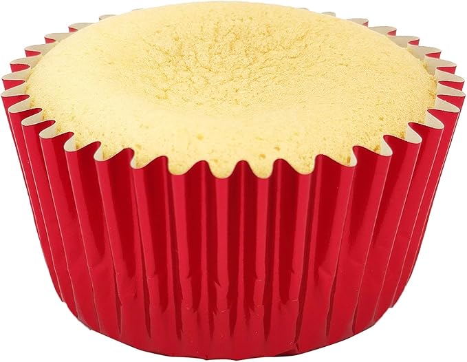 Standard Red Foil Cupcake Liners Muffin Baking Cups for Party and More, 200-Count