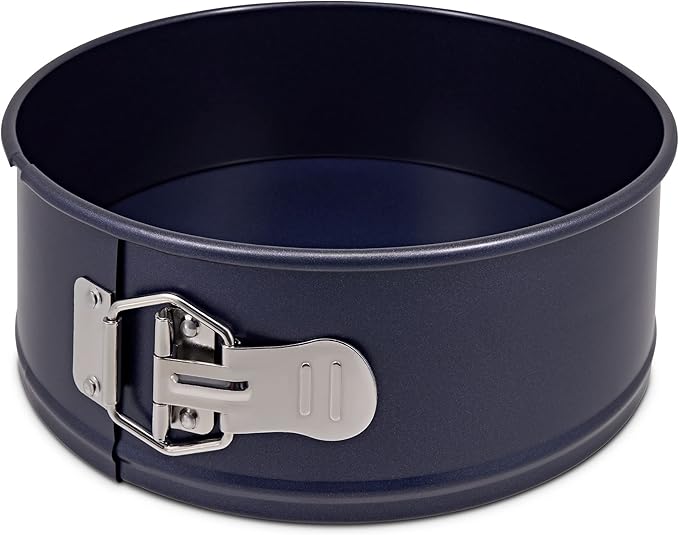Zyliss E980194 Non-Stick Springform Cake Tin | 23cm/9in | Carbon Steel | Dark Blue | Baking Tin/Bakeware/Cake Mould | Dishwasher Safe | 5 Year Guarantee
