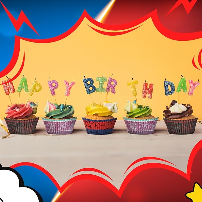 300 Pcs Red Blue Cupcake Liners Paper Baking Cups Spider Web Muffin Cake Wrappers for Cakes Baking Ice Cream Dessert Cheese Wedding Birthday Party Supplies (Fashion Style)
