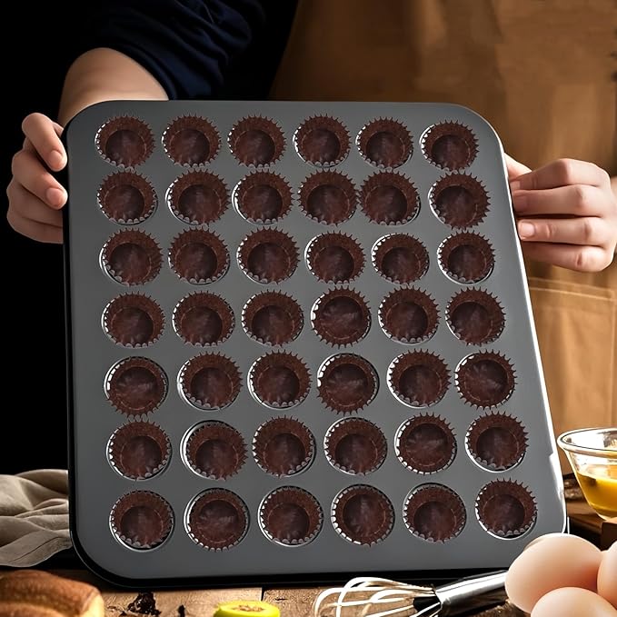 1000pcs Super Mini Cupcake Liners Small Muffin Liners 1inch Candy Paper Cups Cupcake Wrapper Baking Cups for Baby Shower Wedding Birthday Party Decor, Brown