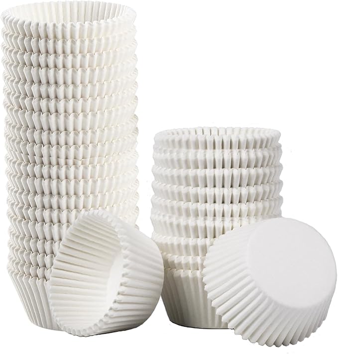500 Count Cupcake Liners for Baking Cup, No Smell, Grease-proof Muffin Liners, Standard Size Cupcake Cups for Party, Wedding, Birthday,White,1.97x1.37 Inch