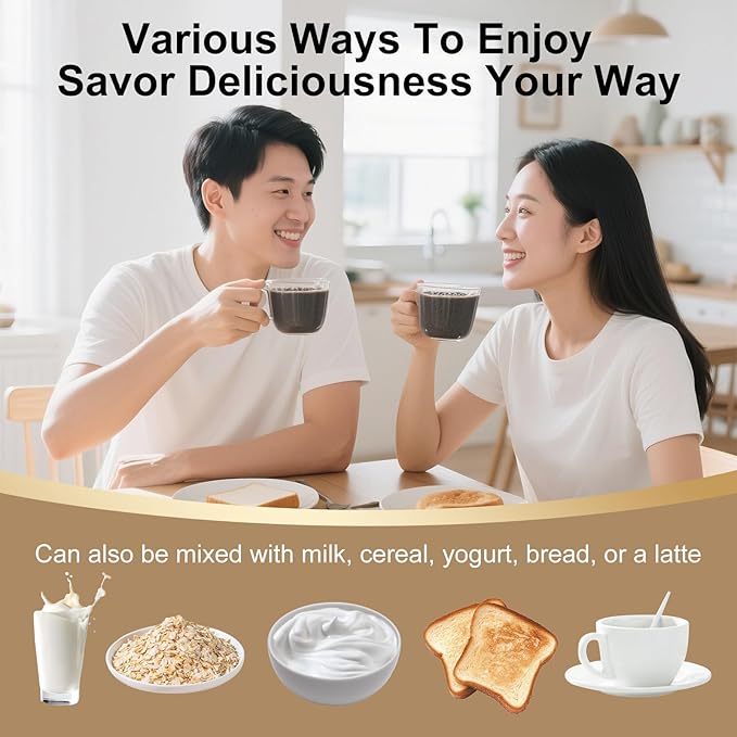 I WUGU Walnut Black Soybean Sesame Powder, Plant-Based Meal Replacement Shake Powder, Healthy Breakfast Instant Drink , Low GI Food, High in Calcium, Protein and Fiber, Non-GMO, Vegan, No Artificial Flavors, Colors or Sweeteners, 19.25 oz (546g)