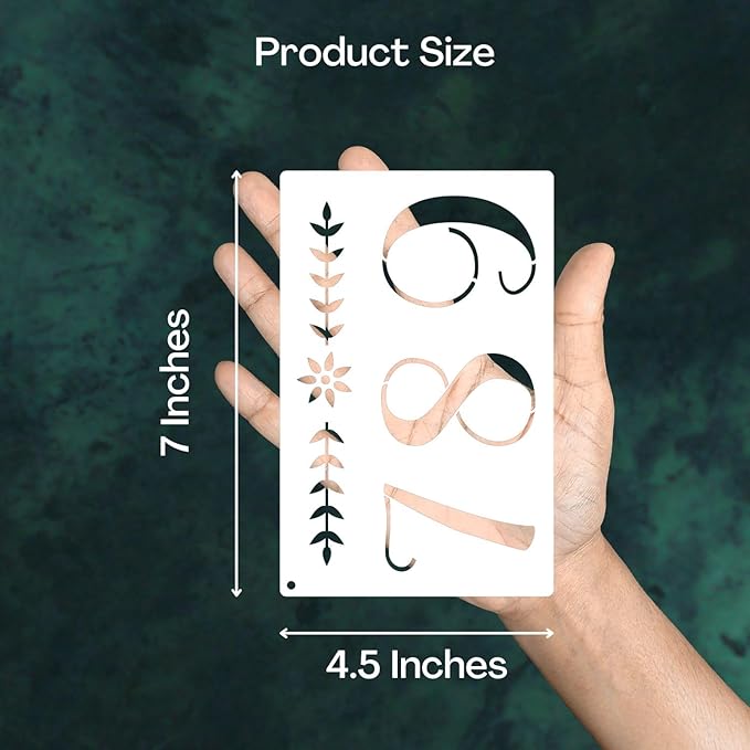 CrafTreat Reusable 24 Pcs Calligraphy Stencils (7x4.5 Inch Each), Cursive Stencil Letters, DIY Reusable Stencils for Crafts, Clothes, Cakes, Spray Painting, Furniture, Decoration, and Walls