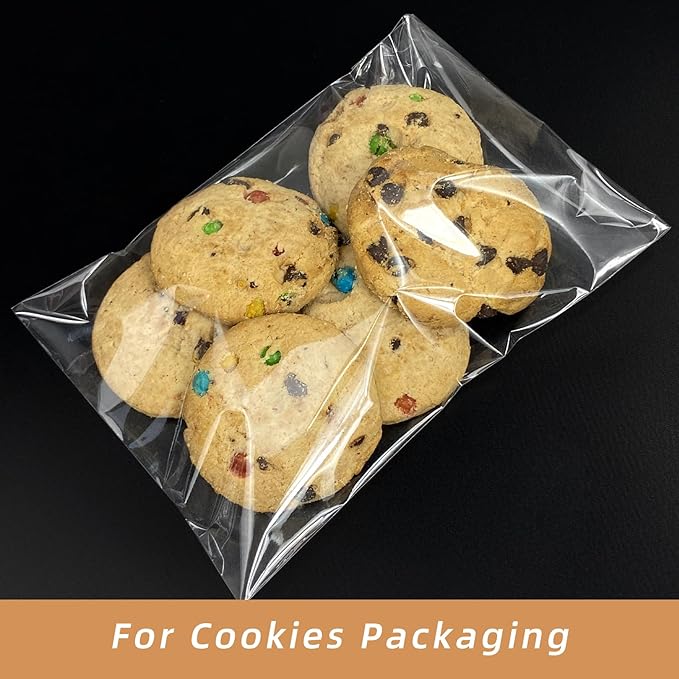 4x6 Inch Cookie Bags, 120 Pcs Clear Self Sealing Cellophane Treat Bags for Candy, Jewelry, Gift Wrapping, Party Favors, Crafts, Cookie Wrappers Self Adhesive