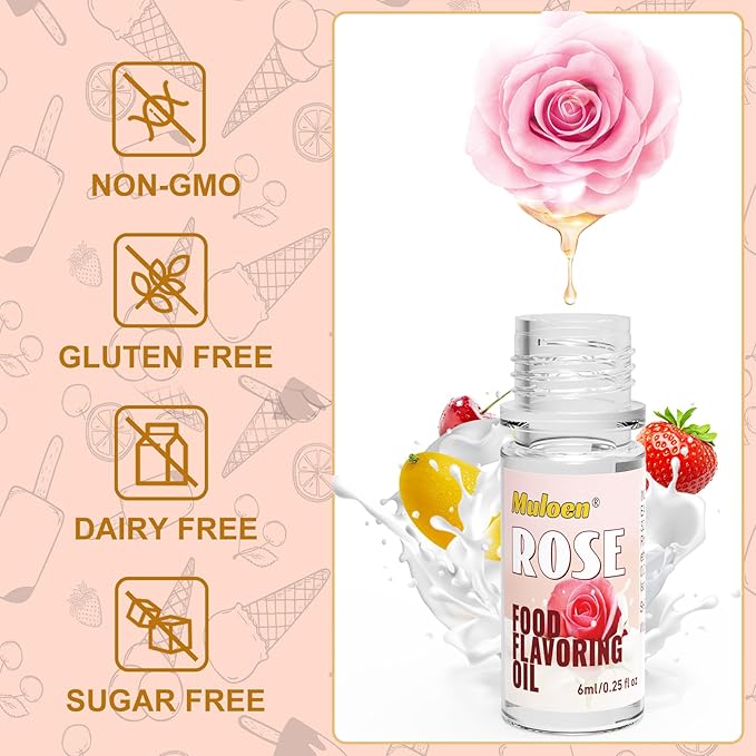 Food Flavoring Oil, 18 Flavors Candy Flavoring, Concentrate Imitation Flavor Extract for Baking, Lip Gloss, Drinks, Cooking, Soap - Water & Oil Soluble - .25 Fl Oz (6 ml) Bottles
