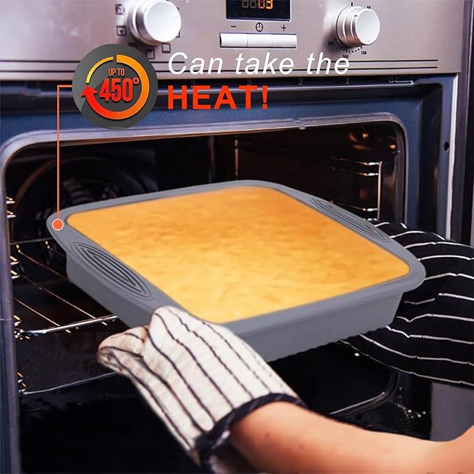 7in1 Nonstick Silicone Bakeware Set Silicone Cake Molds set Including Baking Pan, Cake Mold, Cake Pan, Toast Mold, Muffin Pan, and Cupcake Mold Silicone Brush Set