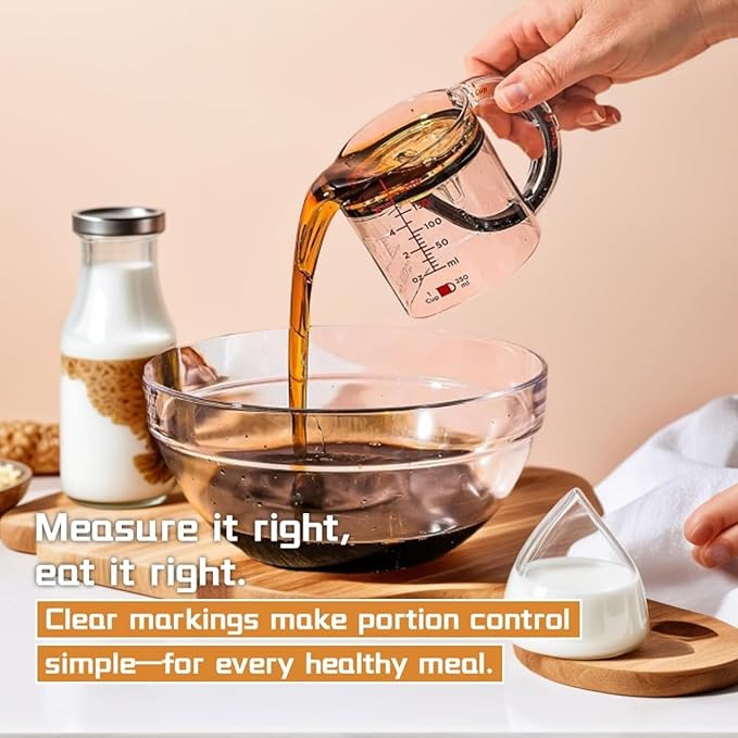 4-in-1 Adjustable Measuring Cup - Multi-Functional Up Cup with Adjustable & Scraper-Style Seal Base, Space-Saving for Cooking & Baking