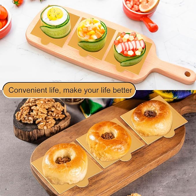 600 PCS 2.8 inch Mini Square Cake Boards, Premium Golden Mousse Cake Boards, Versatile Cupcake Bases & Dessert Displays, Perfect for Parties and Special Occasions