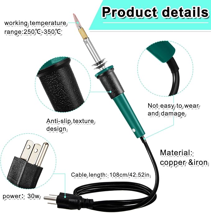 Honoson 19 Pieces Electric Hot Knife Cutter Tool, Multipurpose Hot Knife Stencil Cutter with Metal Stand, 14 Blades, 3 Chuck Sleeves for Cutting Carving(Green)