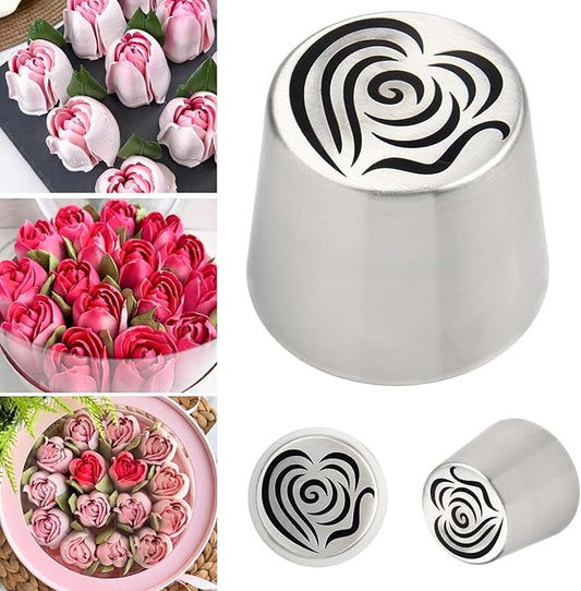 Extra Large Russian Piping Tips for Marshmallows Stainless Steel Flower Frosting Nozzles many styles Cake Decorating Baking tool for Buttercream, Cupcakes Cookies(SL87)