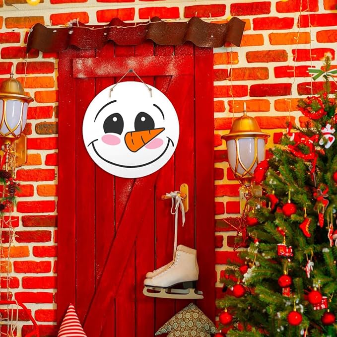 Christmas Stencil for Painting on Wood 12" Merry Christmas Doormat Stencils for Crafts Reusable Holiday Stencil Drawing Templates for Door Hanger Porch Wreath Decor