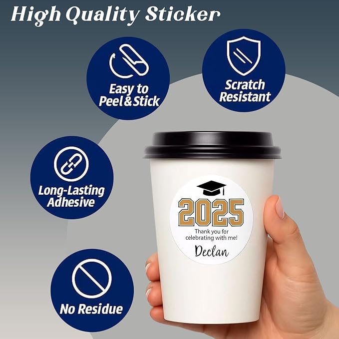 30-1000 Custom Stickers Personalized Labels on Roll, Customized Waterproof Stickers with Any Image Logo and Text. Custom Sticker for Business Logo Thank You Labels-Multi Shapes, Sizes, Backgrounds