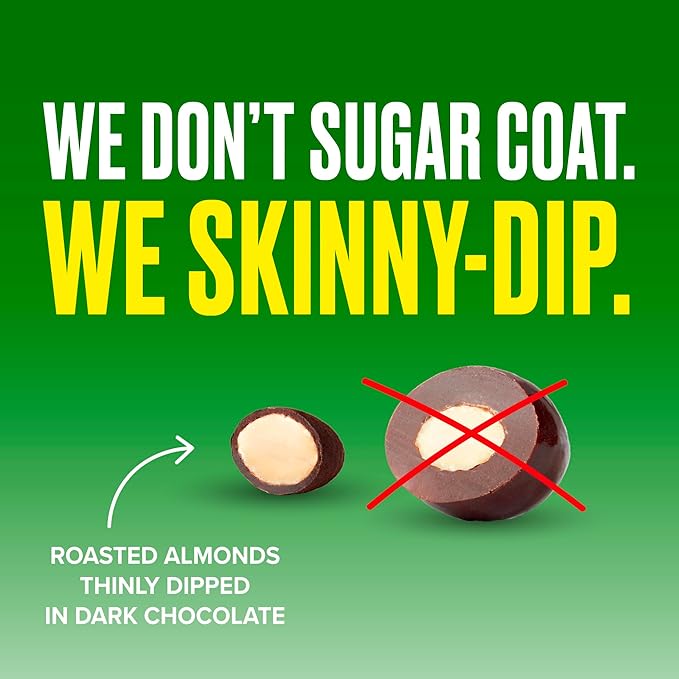 SkinnyDipped Mocha Splash Almonds, Healthy Snack, Plant Protein, Gluten Free, 3.5 oz Resealable Bags, Pack of 5
