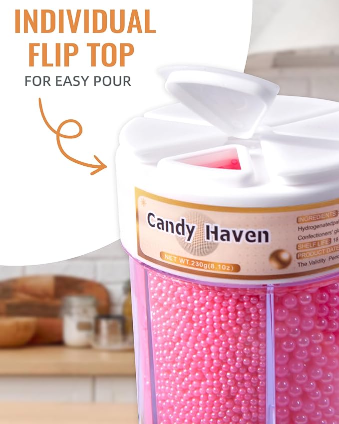 Easter Sprinkles for Baking Edible Sugar Confetti, Nonpareils & Sugar Pearls - Easter Cake Decorations, Cookies, Cupcakes, Dessert Toppings (Spring Pastel Colors) pink
