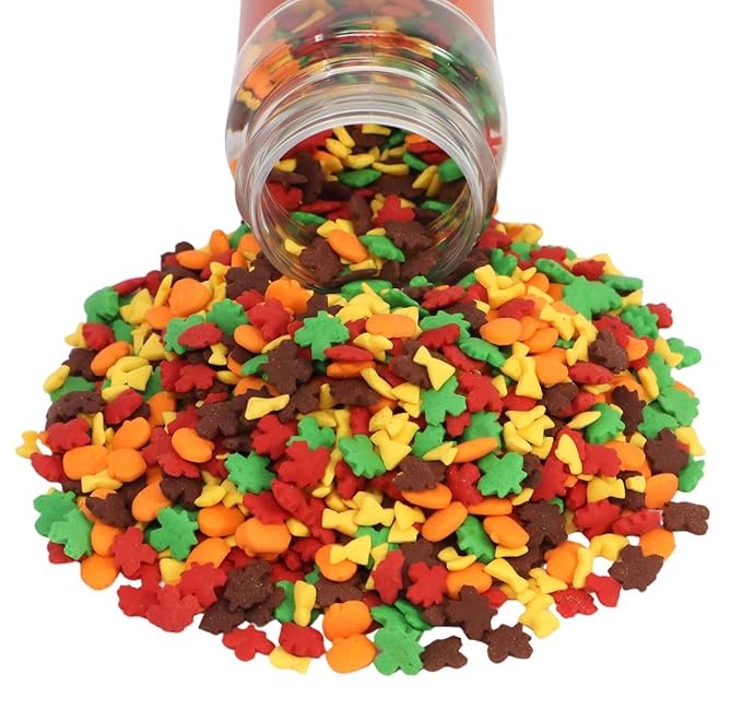 Mystic Sprinkles Autumn/Fall Sprinkle Mixes (Fabulous Fall Leaves Confetti Mix 2.7oz)