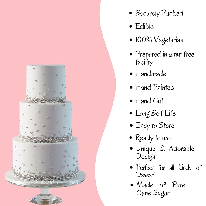 Confect Pearl Sprinkles | Assorted pack of 5 Shimmering Sliver Disco Ball Christmas, Birthday & Celebration Sprinkles | Mix Silver Pearl Dragees - Vegan, Gluten-Free, Nut-Free, Soy-Free, Dairy-Free, Palm Oil-Free, No Artificial Dyes - 5 Oz