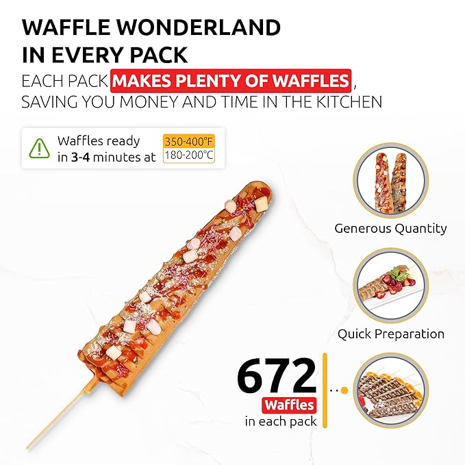 OldSoul Professional Popstick Waffle Mix | Stick Waffles Dough Mix | 30 Lbs | Vanilla Flavor | 672 Waffles (30 Lbs, Gluten Free & Vegan)