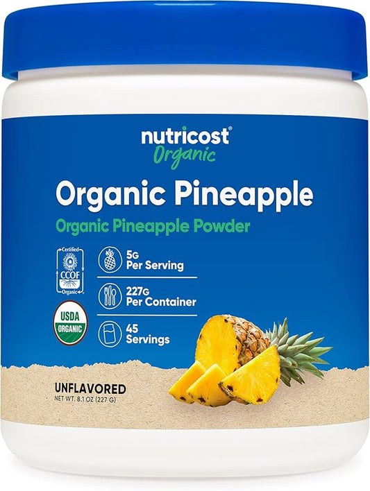 Nutricost Organic Pineapple Powder (8 OZ) - USDA Certified Organic, Pineapple Juice Powder, Gluten Free