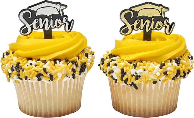 DecoPac Graduation Fusion Mix Candy Sprinkles, 26oz, Fancy Sprinkles in Handheld Container, Edible Black And White Sprinkles For Celebration Cakes, Cupcakes, Cookies and Donuts