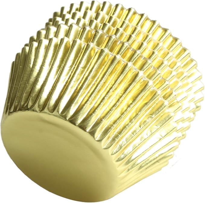 Gold-Foil Cupcake-Liners Paper-Baking-Cupcake,for Birthday Parties, Weddings,Standard Sized(pack of 100） …