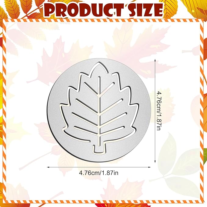 Nuenen 12 Pcs Thanksgiving Cookie Press Set Cookie Press Discs Stainless Steel Stencils Metal Mold Disc for Baking Holiday Cakes Thanksgiving Birthday Cake Decoration, 12 Style(Modern)
