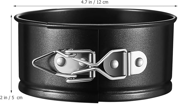 Toyvian 6 Pack Spring Form Pan Set, 4. 7-inch Mini Cake Pan with Removable Bottom, Nonstick Leakproof Round Cake Mold Spring Form Molds for Mini Cheesecakes, Pizzas And Quiches