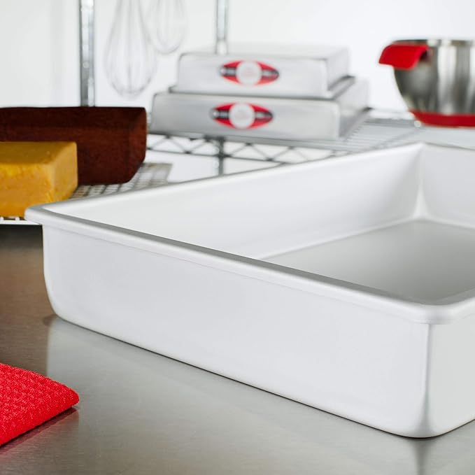 Fat Daddio's Anodized Aluminum 3-Tiered Odd Sheet Cake Pan Set, 3 Inch Deep