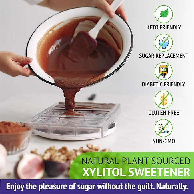 Xlear XyloSweet Plant Sourced Xylitol Sweetener - Pure Natural Sugar Substitute, Granules, Non-GMO, Gluten-Free, 5 Pound Bag (Pack of 2)