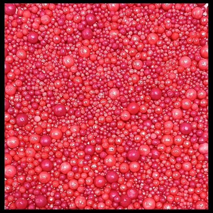 Confect Love Pink Pearl Disco Ball Sprinkles - Edible Cake & Cupcake Decorating Sprinkles, Decorative Sugar Pearls for Desserts and Cookies | Vegan, Gluten-Free, Soy-Free, Dairy-Free, Palm Oil-Free – 4.2 Oz