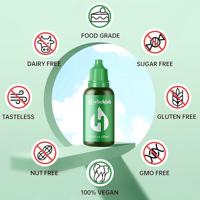 Food Coloring Liquid - 6 Colors x 20 ml Water-Based Concentrated Food Dye for Slime, Baking, Icing, Cake Decorating & Easter Eggs