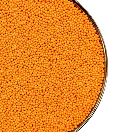 Sprinkles,Orange Edible Pearl Sprinkles for Cake Decorations, Baking, Ice Cream, Cookies, Cupcake Topper Edible Pearls Sprinkles - 2mm Matte White Sugar Pearls for Cake Decorating 130g/4.6oz1 Bottle (2mm orange)