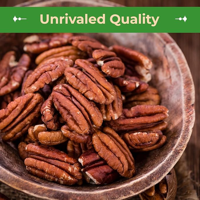 Sincerely Nuts - Raw Pecans (No Shell) | One Lb. Bag | Shelled Whole Pecan | Delicious Healthy Snack Food | For Baking, Snacking and Dessert Treats | Gluten Free and Kosher | Fresh Resealable Bag