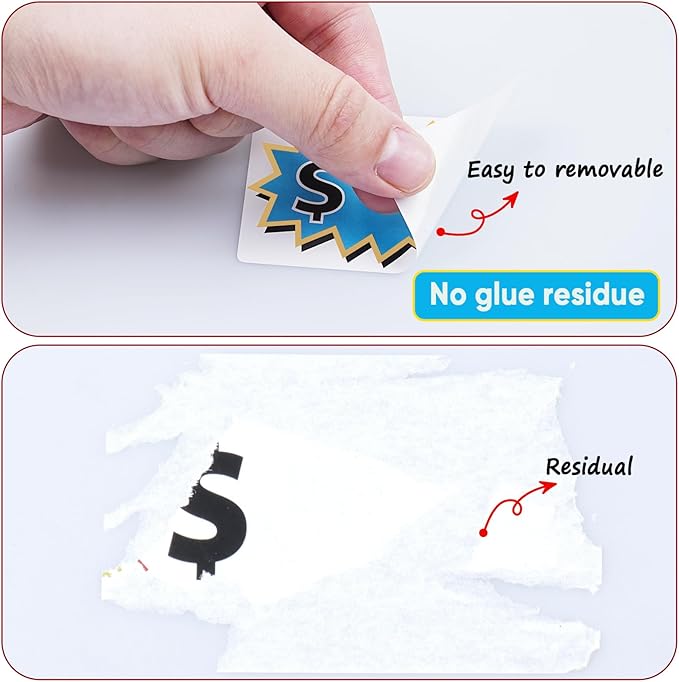 300 Pcs Garage Sale Stickers, (2"x3") Removable Adhesive Price tag Stickers for Yard Sale, Price Labels for Retail, Annual Community, Flea Market (Blue)