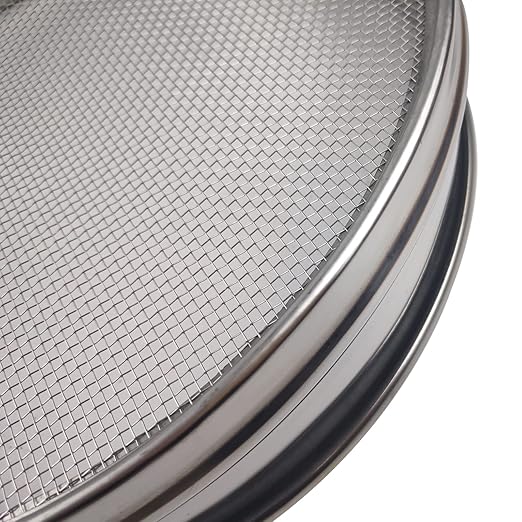 LABALPHA 10 Mesh Lab Sieves, 10 Mesh Test Sieve, 12'' Diameter, 304 Stainless Steel Wire Cloth (2mm)