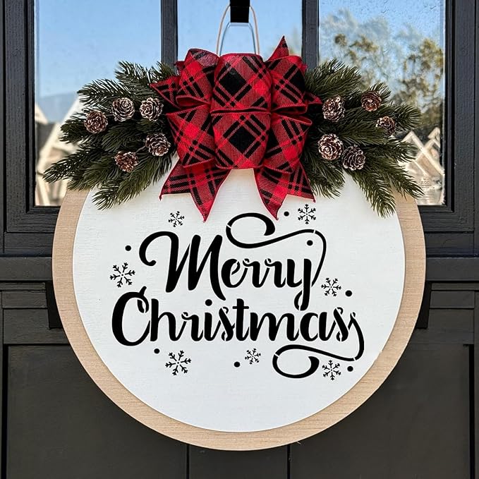 Christmas Stencils for Crafts Reusable Christmas Window Stencil Xmas Village House Holiday Stencils for Painting on Wood Door Mats Fabrics Decor