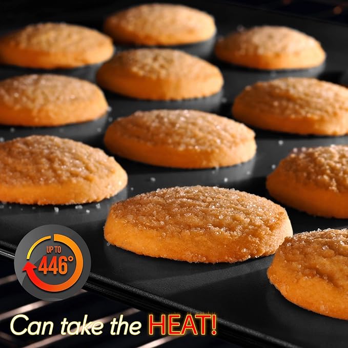 NutriChef Baking Set - 8 Piece Bakeware with Nonstick Carbon Steel for Easy Release and Cleanup, Durable and Versatile Design, Includes Cookie Sheet, Loaf Pan, Muffin Tin & More