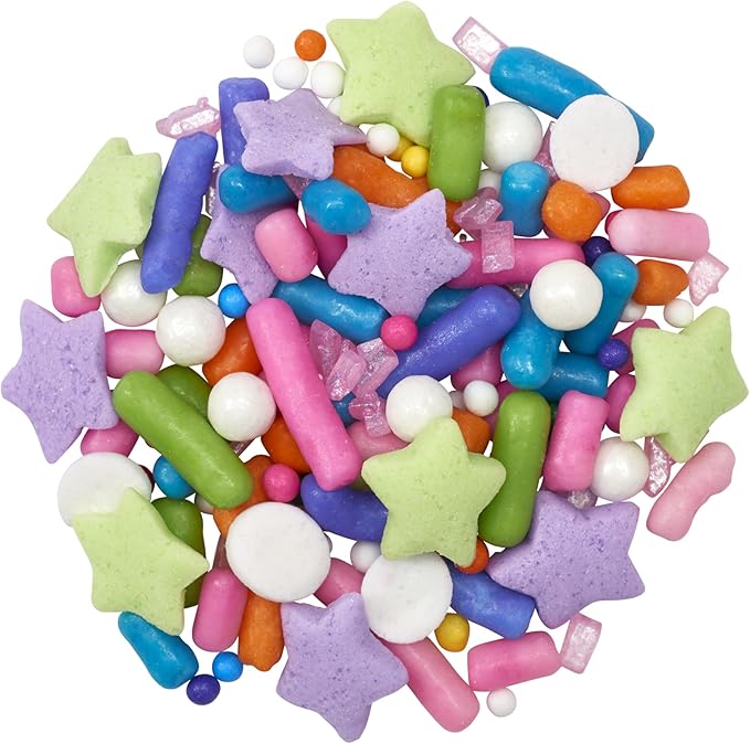 DecoPac Unicorn Fusion Mix Sprinkles, 27oz, Magical Candy Sprinkles in Handheld Container, Edible Decorations For Celebration Cakes, Cupcakes, Cookies and Donuts