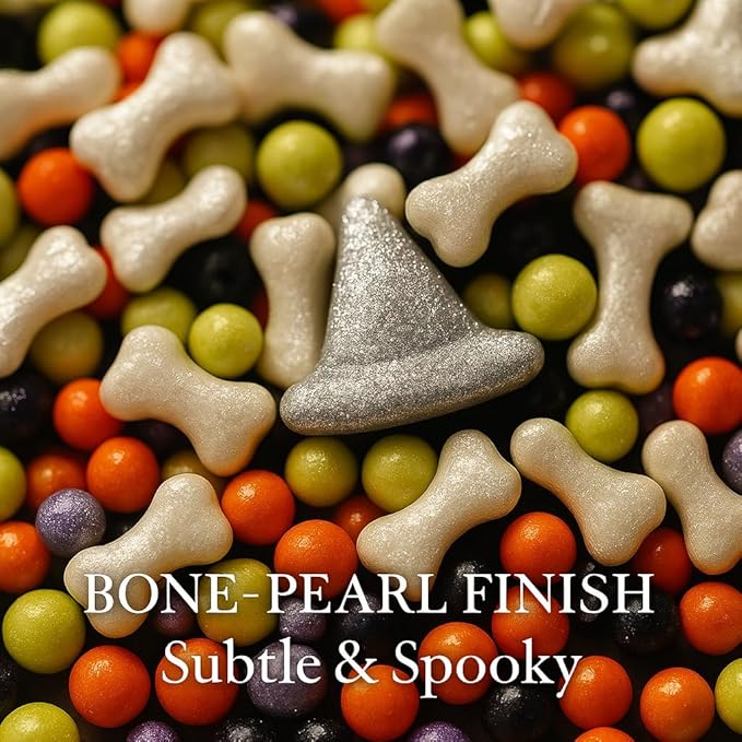 Confect Halloween Edible Sprinkles Bottle | Spooky Cake Decorations for Halloween Cupcakes, Cookies, Treats | Festive Sprinkle Mix for Baking – Witch, Ghost, Pumpkin Shapes – 4.2 Oz (HLWNBOX-BT-10)