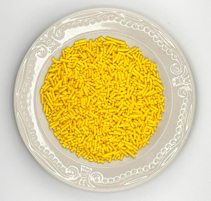 Yellow Sprinkles for Baking Cakes, Cupcakes, Cookie Decorations, Ice Cream and Donut Toppings Edible Decorating Baking Supplies - 4 oz package (Yellow)