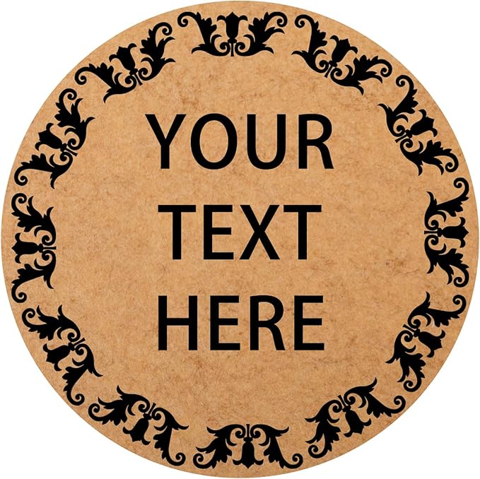 60-1000 pcs Custom Stickers Kraft Pape Labels, JOVELLO Personalize Business Logo Labels, Label Stickers for Baking Packaging,Envelope Seals, Small Business (Kraft Paper13)