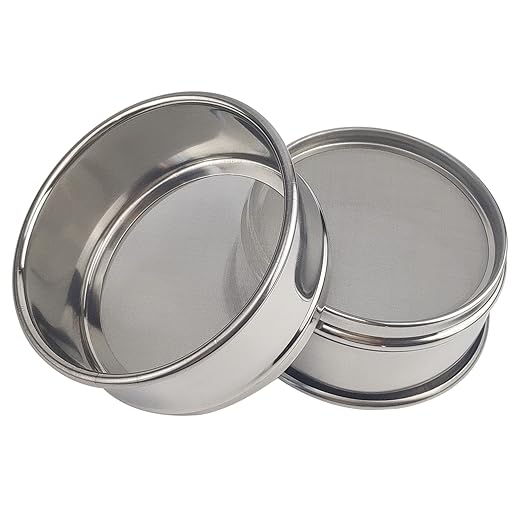 LABALPHA 180 Mesh Lab Sieves, Test Sieve #180 Mesh, 4'' Diameter, 304 Stainless Steel Wire Cloth (0.088mm)